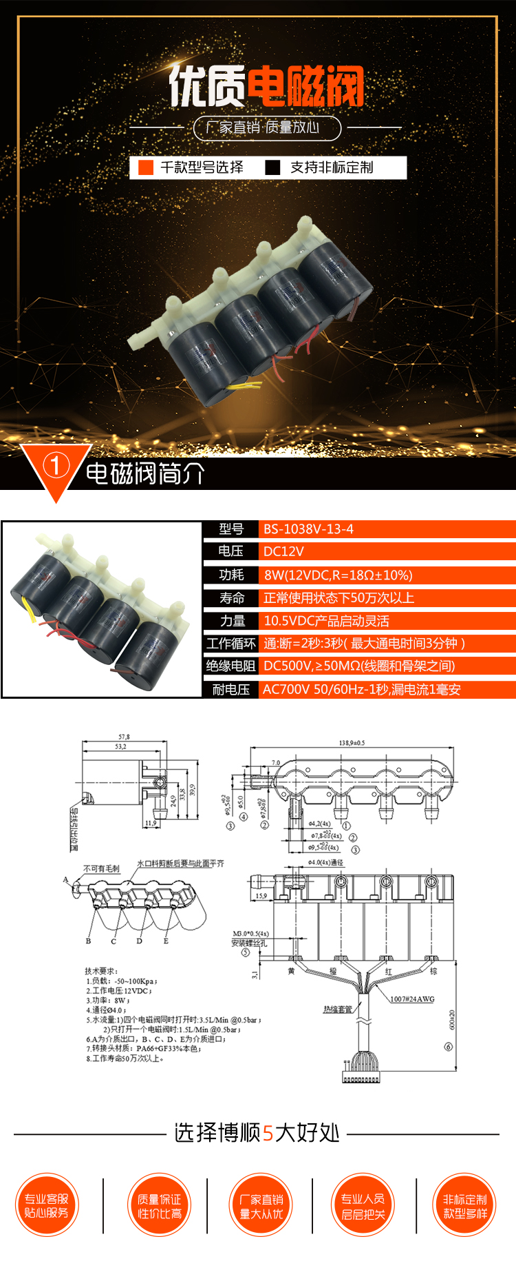 醫(yī)療設(shè)備電磁閥BS-1038V-13-4